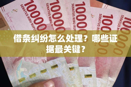 济南借条纠纷怎么处理？哪些证据最关键？