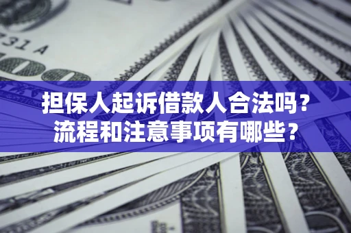 济南担保人起诉借款人合法吗？流程和注意事项有哪些？